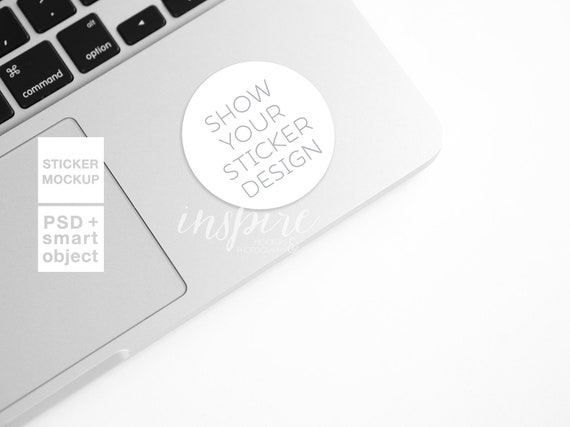 Download Round Sticker Mockup Laptop Styled Stock Photography For Etsy