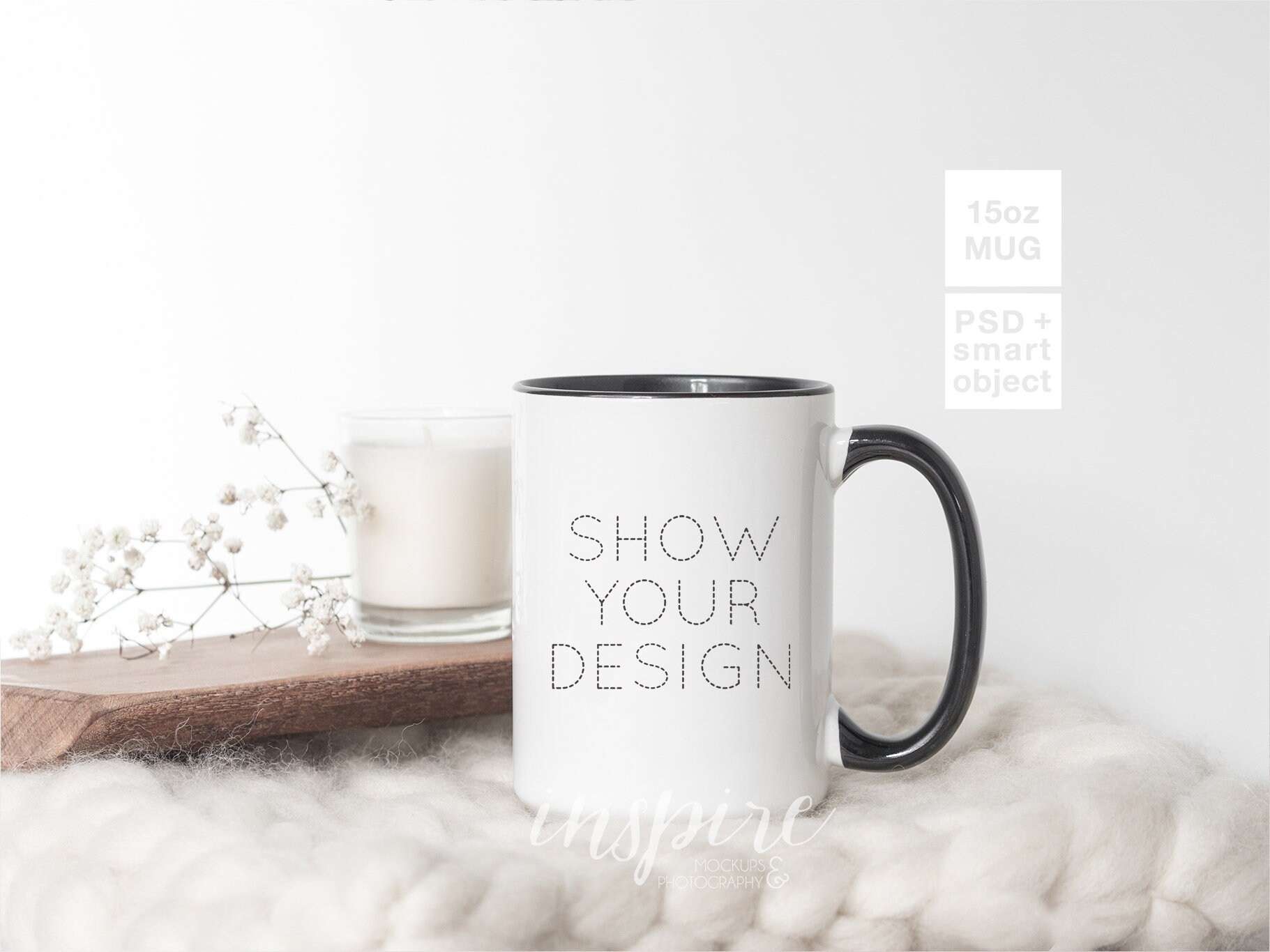 Download 15oz Coffee Mug Mockup / PSD Smart Object / Femenine Image ...