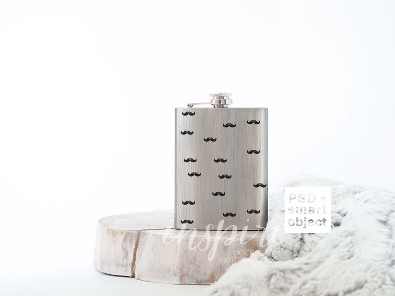 Download Stainless Steel Sublimation Hip Flask Mockup / PSD Smart | Etsy