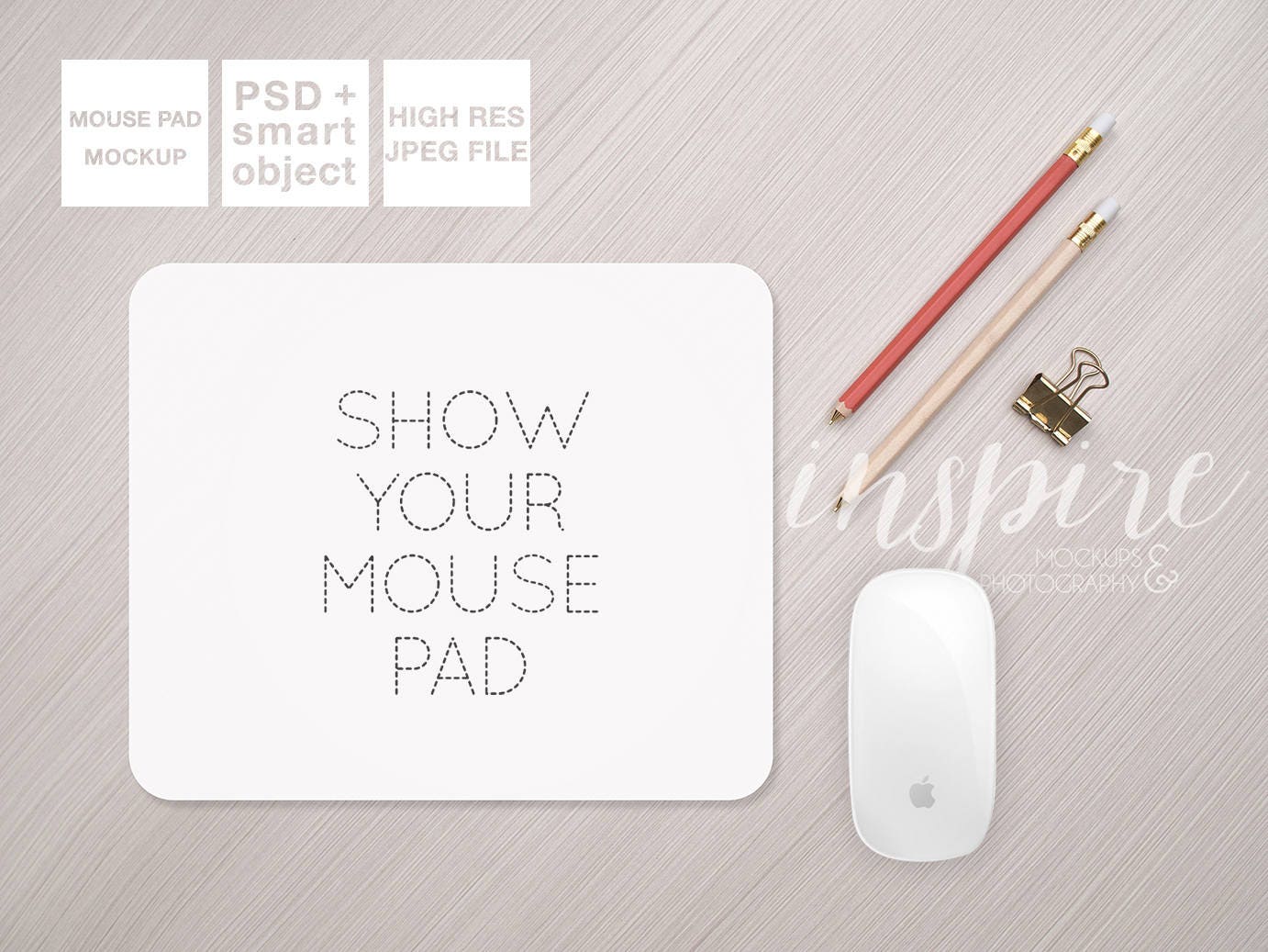 Download 6 X 11 Rectangle Mousepad Mockup Psd Smart Etsy