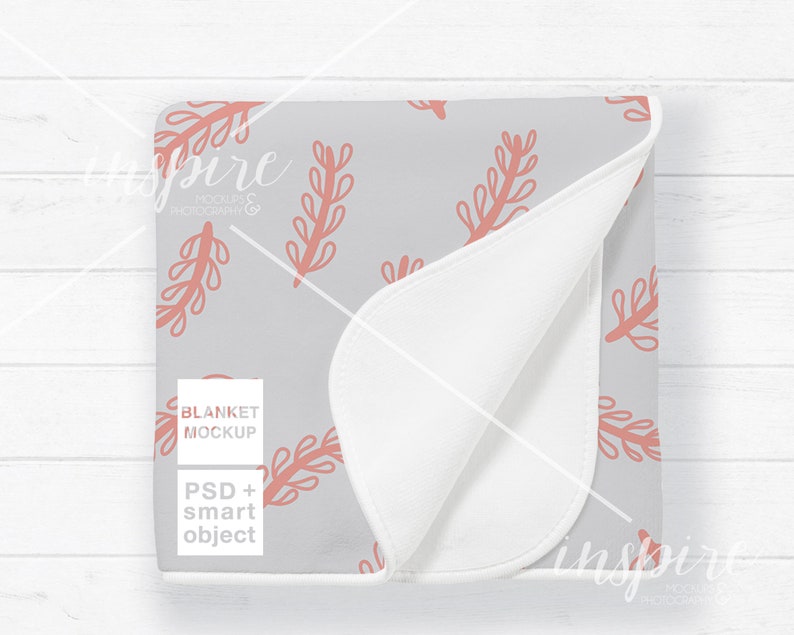 Download Folded Soft Fleece Blanket Styled Mockup / PSD Smart Object | Etsy