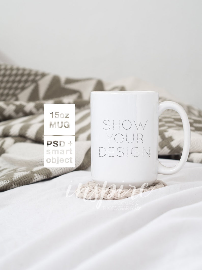 15oz Coffee Mug Mockup / PSD Smart Object/ Show your design / | Etsy