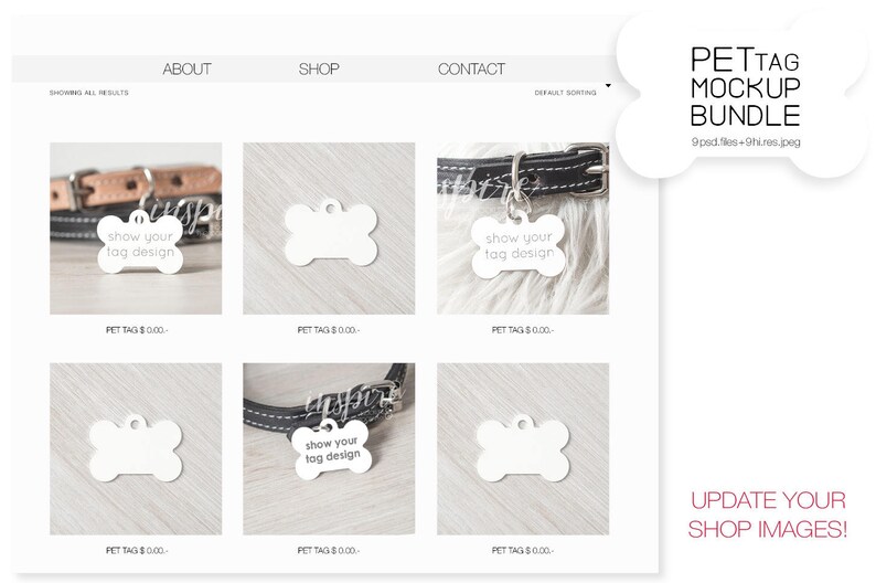 Download Bone Dog Tag Mockup Bundle / PSD Smart Object / Nordic ...