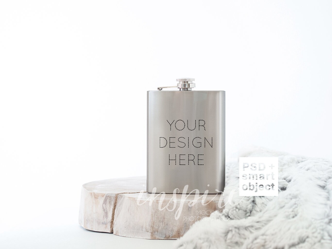 Download Stainless Steel Sublimation Hip Flask Mockup / PSD Smart | Etsy