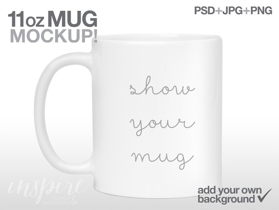 11oz Ceramic Mug Mockup Add Your Own Background Product Etsy