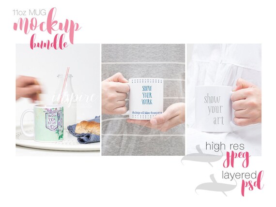 11oz Ceramic Mug Mockup Bundle Styled Stock Mockups Bundle Etsy