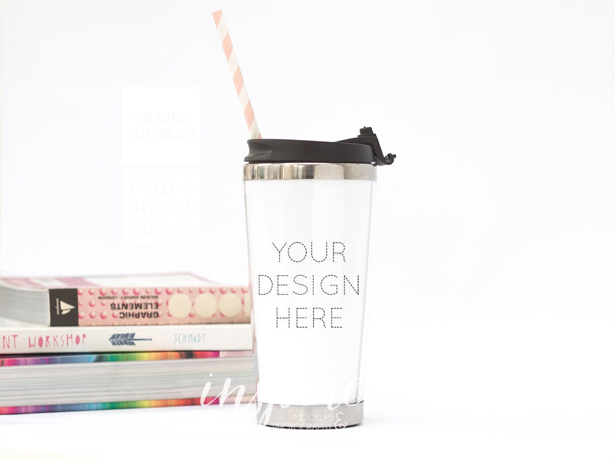 Download Travel Tumbler Mockup Psd Smart Object Insulated Tumbler Etsy