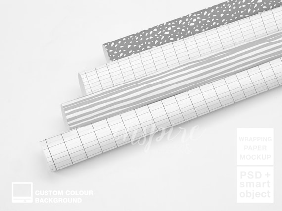 Download Gift Wrapping Paper Rolls Mockup Psd Smart Object Layer Etsy