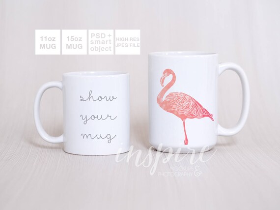 11oz 15oz Ceramic Mug Mockup Psd Smart Object Comparison Etsy