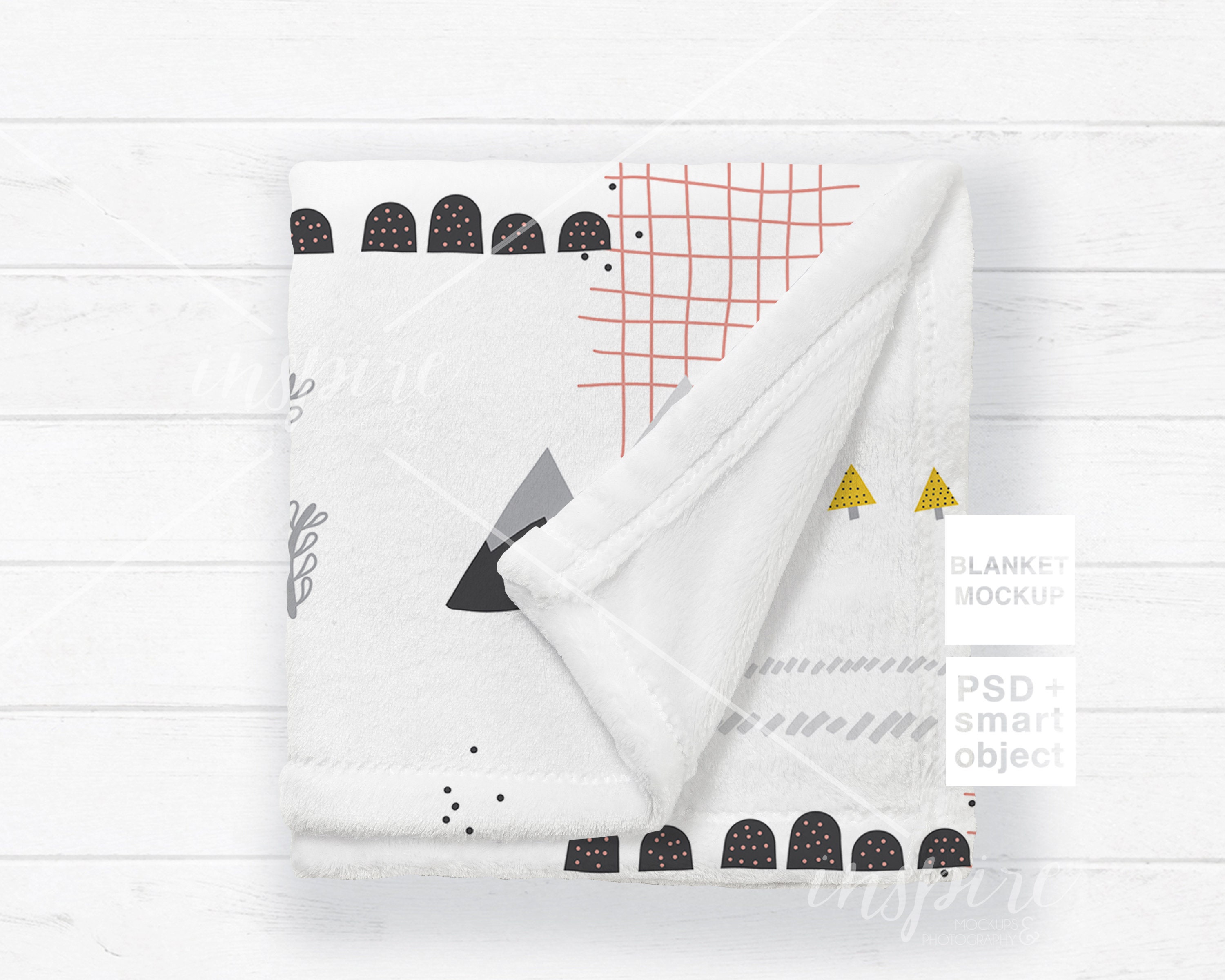 Download Folded Minky Blanket Psd Styled Mockup Psd Smart Layers Etsy