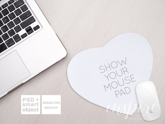 Download Heart Mouse Pad Mockup Psd Smart Object Femenine And Etsy
