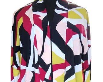 Mulberry Yukata-Style Kimono Crop Top