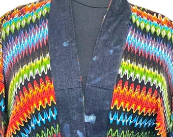 Electric Nomad Kimono Crop Top