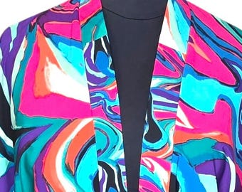 Electric Liquid Kimono Cover-Up Robe