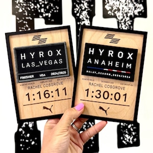 Personalized HYROX Finisher Plaque | Custom Engraved HYROX Patch Holder