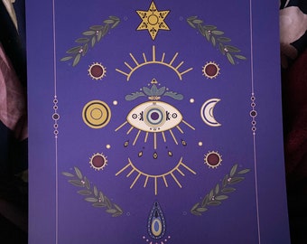 sun and moon print