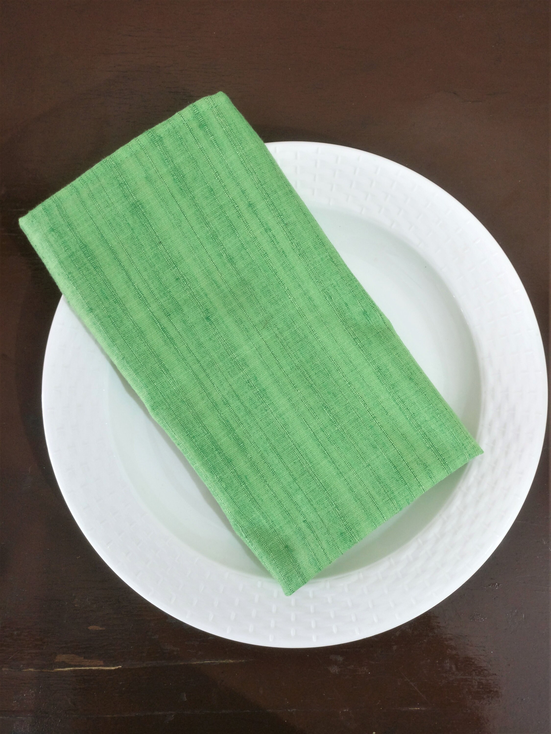 SET OF 6 Table Napkins/ Green Table Napkin/ Cotton dinner Etsy