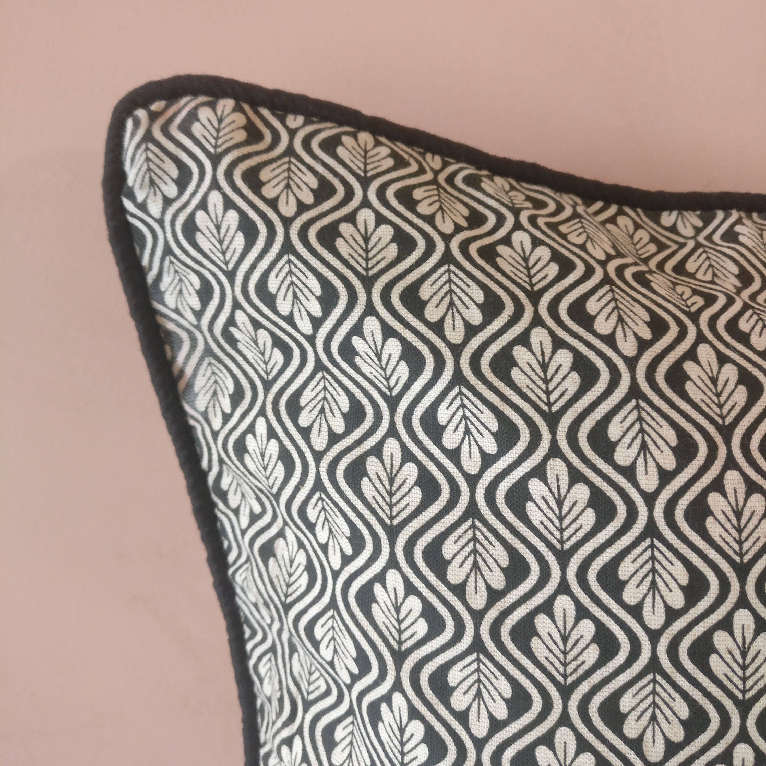 Reversible Pillow/ Black & Red Pillow Cover/ Eco Friendly Etsy