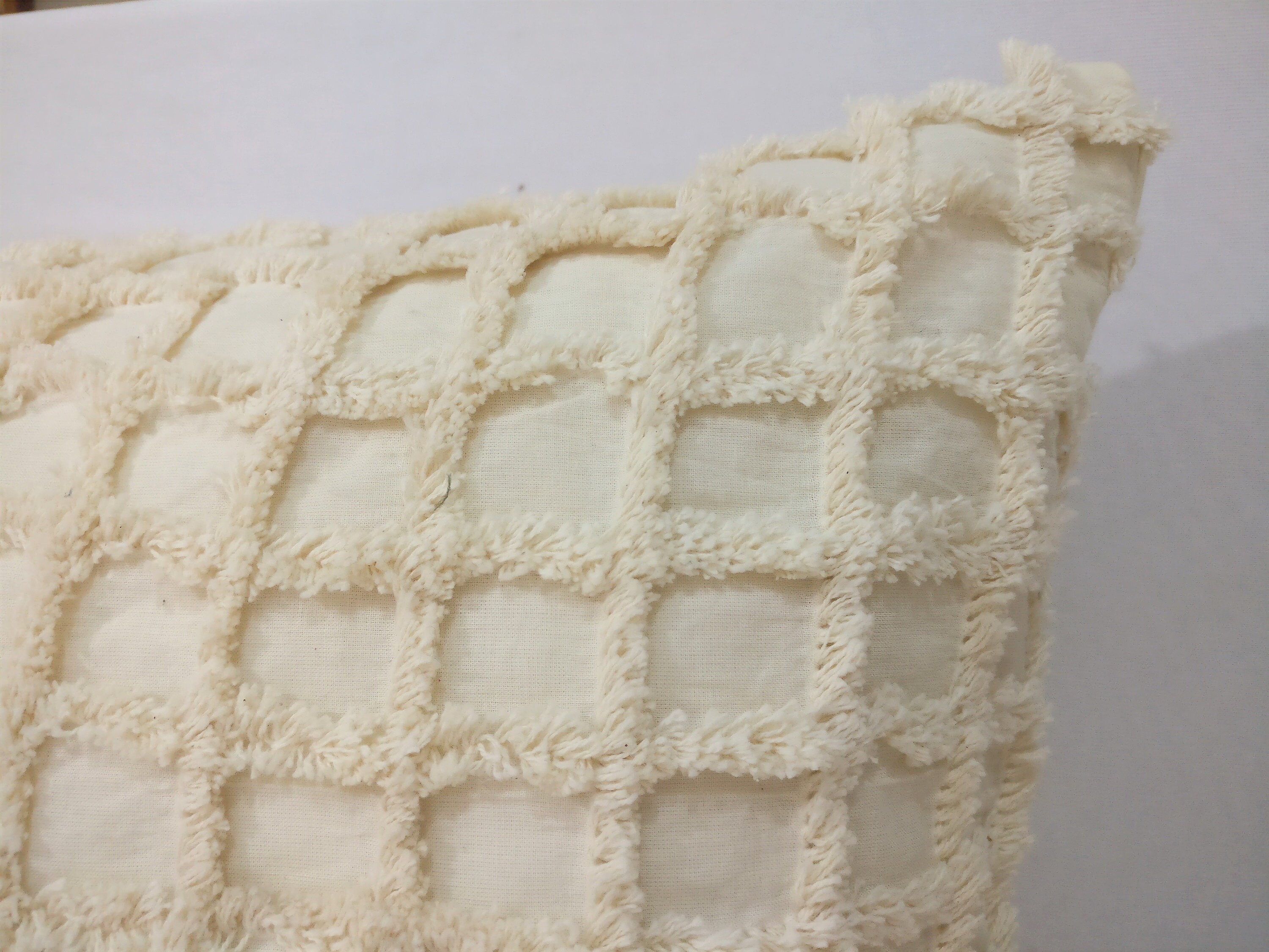Off White Pillow/ Checks Pillow/ Boho Pillow Cover/ White Etsy