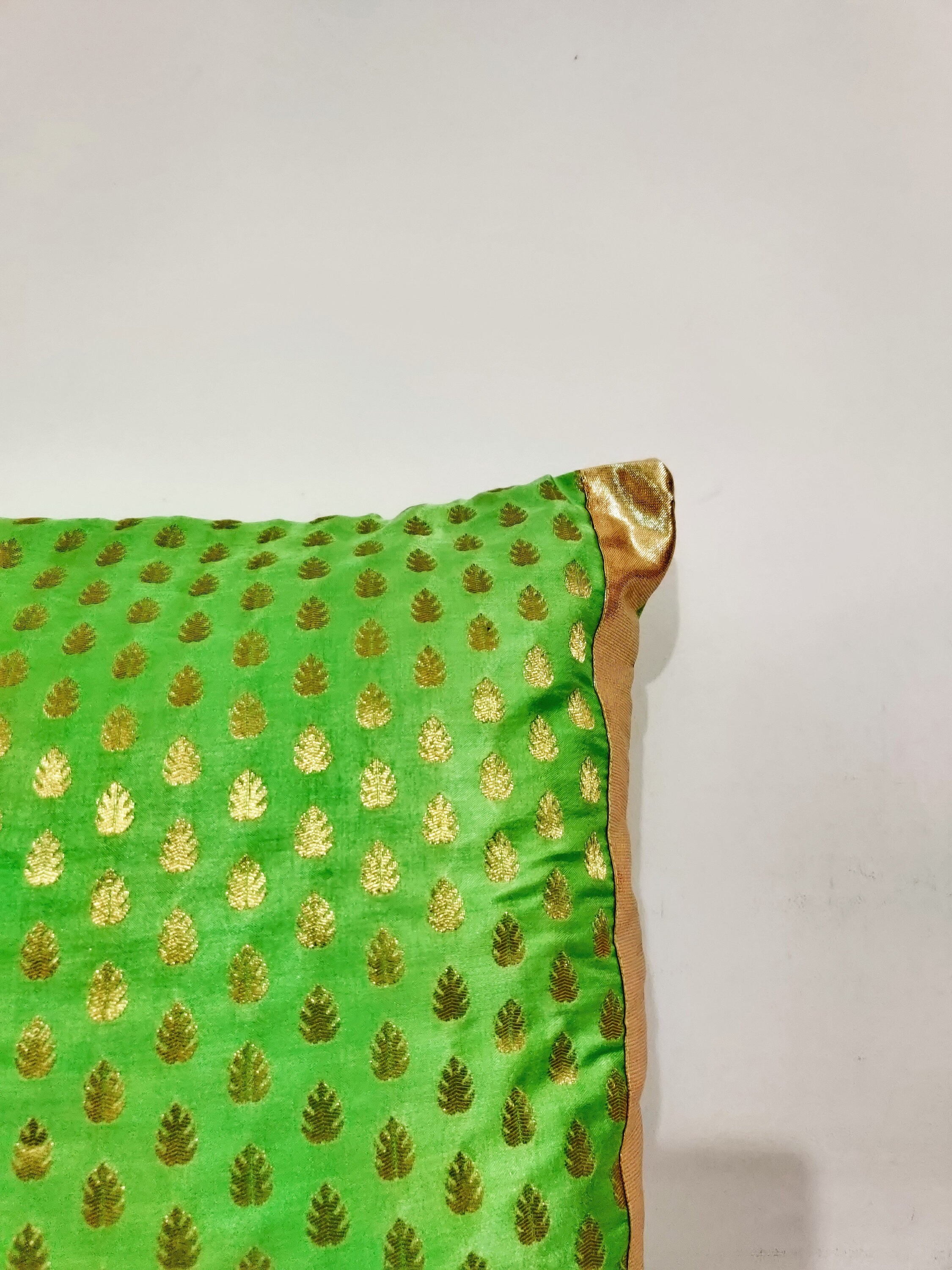 Green Pillows/ Indian Pillows/ Pillow Cover 18 X 18/ Silk Etsy