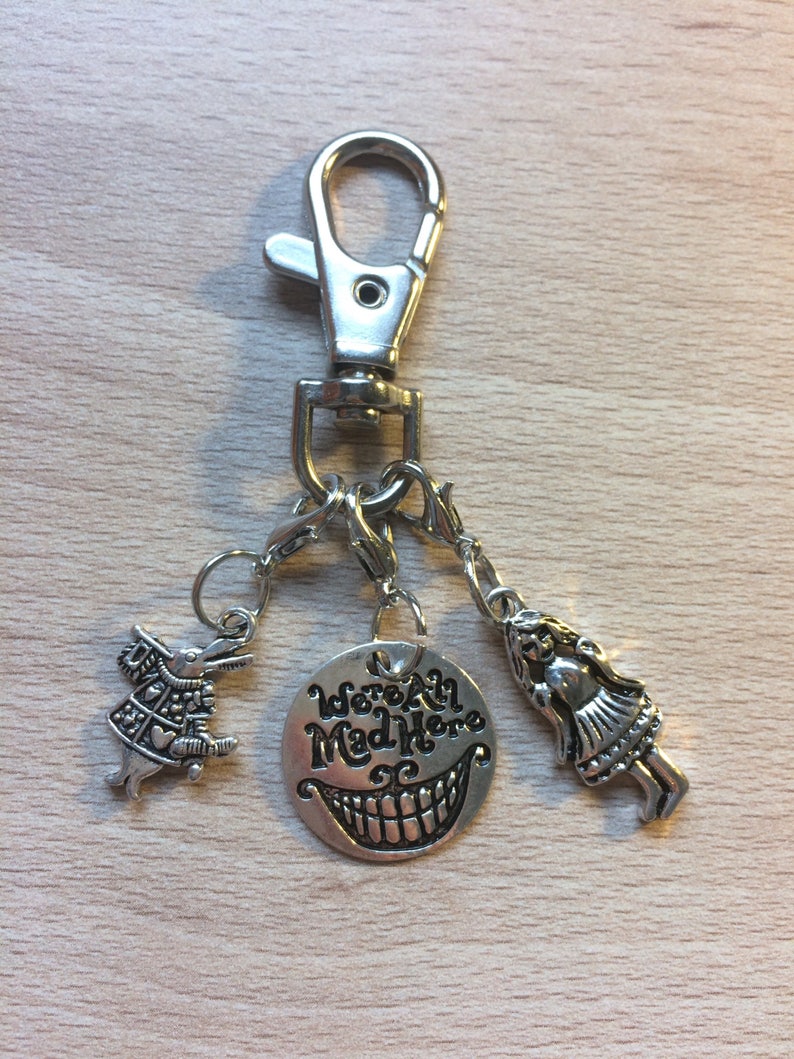 Alice in Wonderland Stitch Markers , Alice in Wonderland Progress Markers, White Rabbit, Disneys Alice image 1