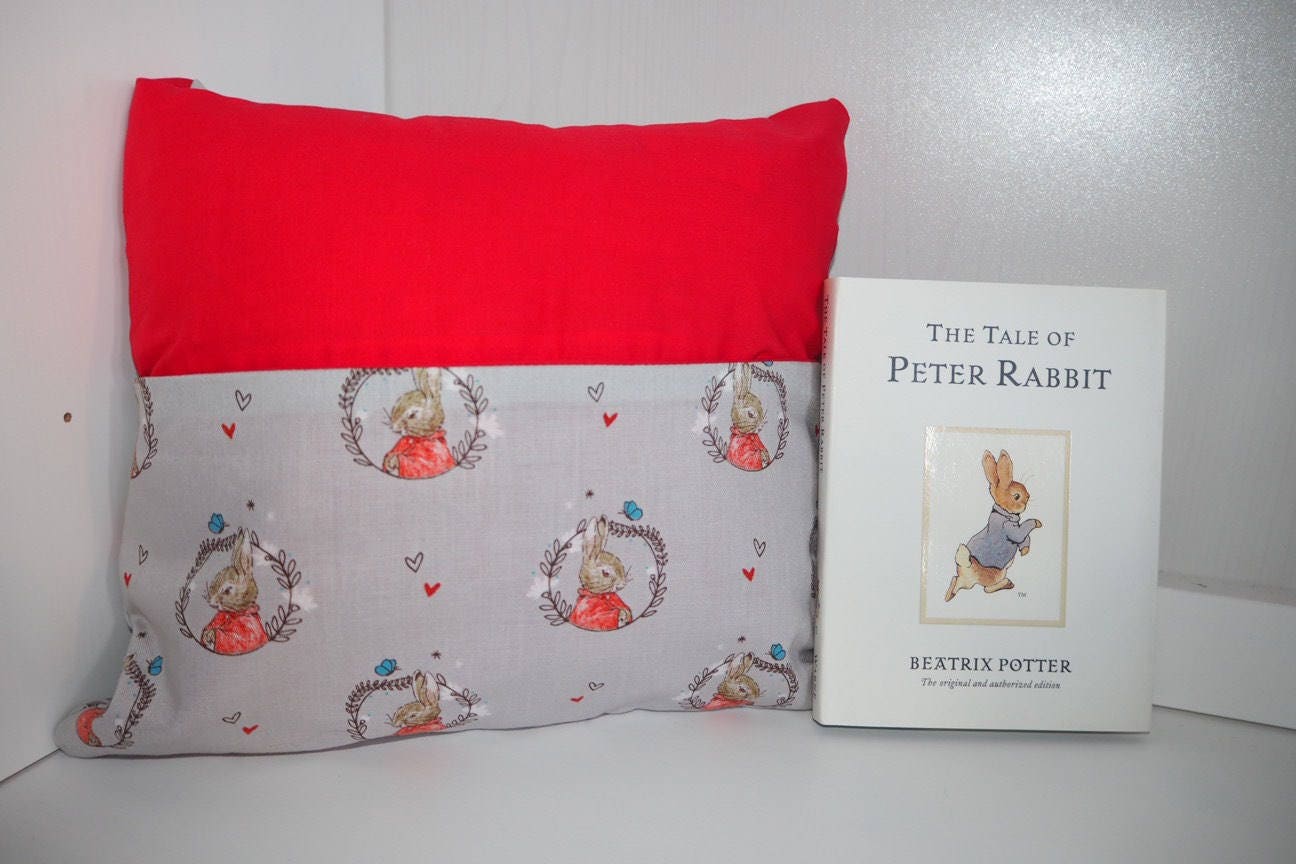 Peter Rabbit Hand Made Book Cushion Including Book, Beatrix Potter ...