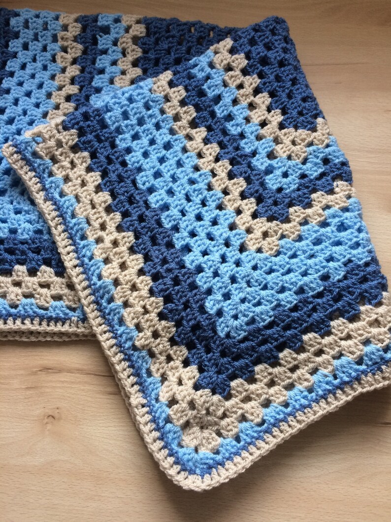 Granny Square Hand Made Crochet Blanket Baby Blanket Toddler Blanket Pram Blanket Cot Blanket Baby Gifts Gifts For Newborns