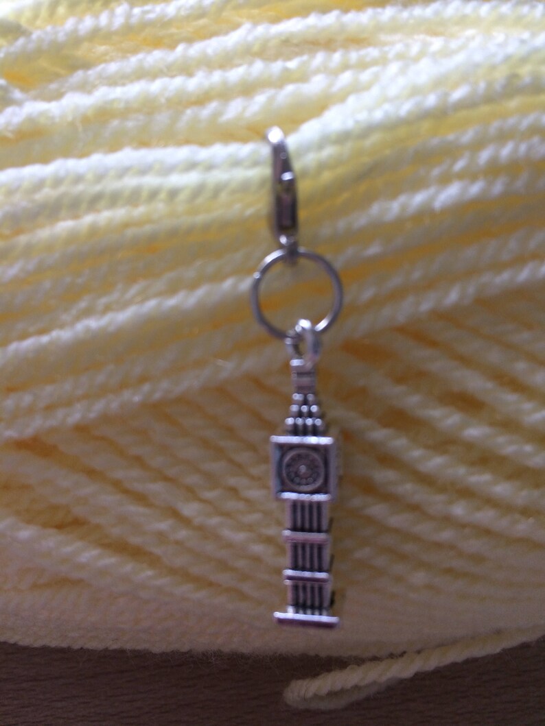 Peter Pan Stitch Markers, Peter Pan Progress Markers,Stitch Markers, Tinker Bell, Big Ben, crocodile image 2