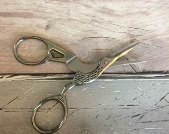 Stork Embroidery Scissors / Stork Scissors / Embroidery / Cross Stitch