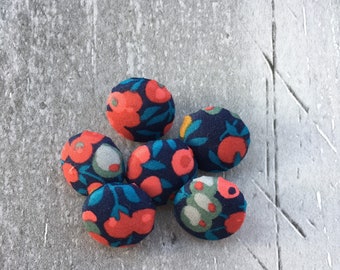 Liberty Print Fabric Buttons / Liberty Buttons / Handmade Buttons