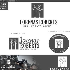 Design del logo dell'agente immobiliare, Immobiliare, Logo dell'albero della casa, Kit di branding, Design del logo immobiliare, Timbro, Immobiliare Keller Williams Modern Simple 189