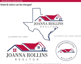 Kit de identidade visual para corretores de imóveis, design de logotipo para o Texas, cartão de visita para imobiliárias