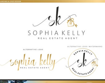 Realtor logo, Real Estate logo design, Branding Kit, Realty Logo design, Broker brand, realtor, house key logo, logo design business 36