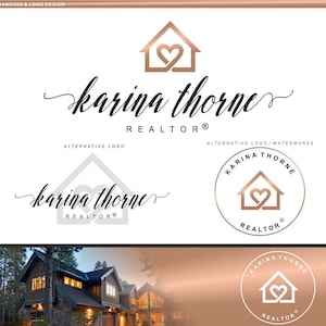 Design del logo immobiliare, logo dell'agente immobiliare, logo chiave, logo della casa, kit di branding, design del logo immobiliare immobiliare, cuore huse realtor logo design business 37