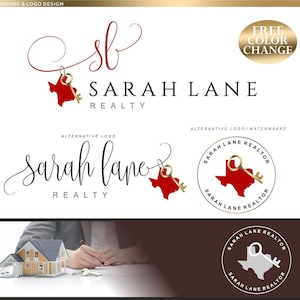 Makelaar logo Onroerend goed logo ontwerp Sleutel staat logo, Branding Kit Realty Logo ontwerp, Stempel makelaar Onroerend goed bedrijf keller williams 175