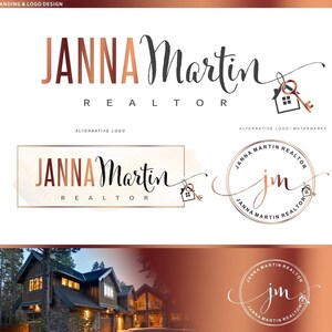 Realtor logo, Real Estate logo ontwerp, Key House logo, Branding Kit, Realty marketing kit, Sign Stamp makelaar, Real Estate visitekaartje 110