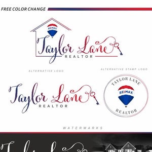 Diseño del logotipo de bienes raíces, logotipo del globo REMAX, kit de marca, logotipo del agente de bienes raíces, sello de marketing del agente de bienes raíces Logotipo clave de la casa, Diseño del corredor 83