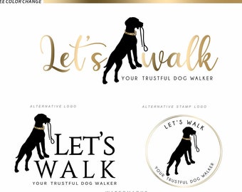 Pet Business Branding Kit, Hund Walker Logo Design
