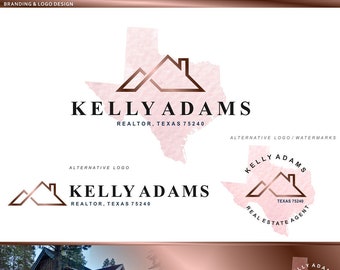 Design de logotipo imobiliário, logotipo personalizado do estado, marca do corretor de imóveis, logotipo do mapa, design do logotipo imobiliário, corretor de imóveis com marca d'água, logotipo da casa, logotipo pré-fabricado 53