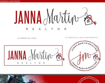 Realtor logo design, Real Estate, Broker brand, Key House logo, Branding Kit, Realty Logo design, Stamp, Real Estate Keller Williams, 62