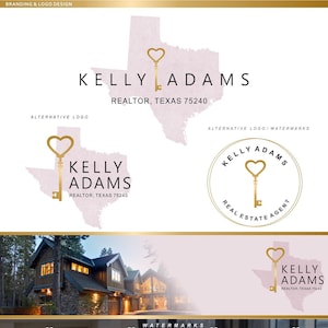 Realtor Logo, Real Estate Logo Design, Map State Logo Kit, Realty Design, Makler Marke, Key Logo, Custom Logo Design, Marketing Marke 57