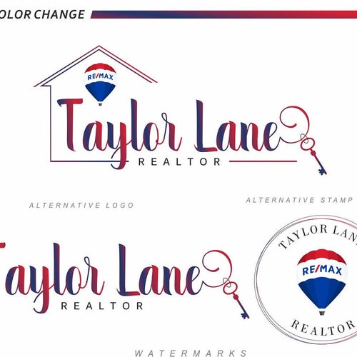 REMAX Realtor Logo Real Estate Logo Design Branding Kit Etsy