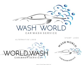 Car wash Logo Design, Car Laundry service, Branding kit, Auto Cleaning services, Spa car business, Vehicle washing center, Luxury brand  161