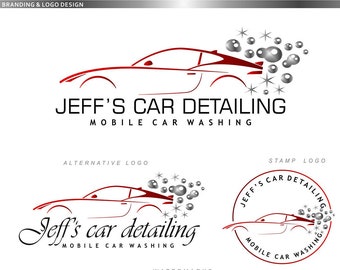 Car wash Logo Design, Car Laundry service, Branding kit, Auto Cleaning services, Spa car business, Mobile car detailing washing center  166