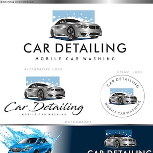 Spa car Logo Design, Car Laundry service, Branding kit, Auto Cleaning services, wash car business, Mobile car detailing washing center  197