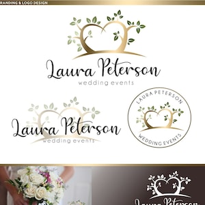 Tree logo design, Holistic logo, Wedding event Branding Kit, Blog, Psyhologist love tree, Life Coach Nature Organic beauty Logo package 128