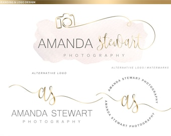 Photography branding package Photography logo, Camera logo, Branding kit, Premade logo, Watermark, Marketing kit, Initials Logo Design 22