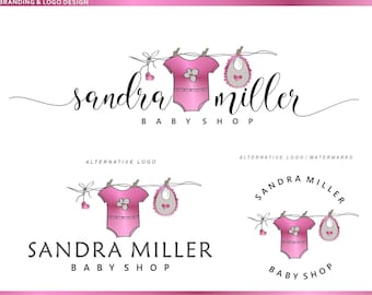 Children's Boutique Logo, Kids Clothes, Baby clothes shop, Logo package, Bodysuit logo, Branding, Baby Boutique, Clothing Consignment 173