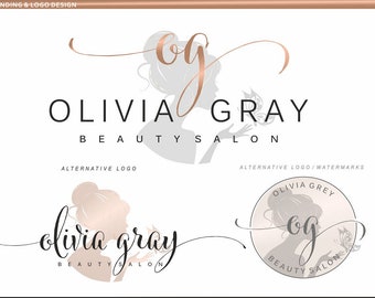 Beauty Salon Logo, Makeup Design Female butterfly Design, Branding kit, Branding Package, Boutique logo, Photography hairdresser, Coacher 93