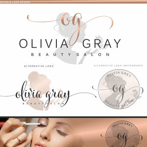 Logotipo do salão de beleza, design de maquiagem, design de borboleta feminina, kit de branding, pacote de branding, logotipo de boutique, cabeleireiro fotográfico, Coacher 93